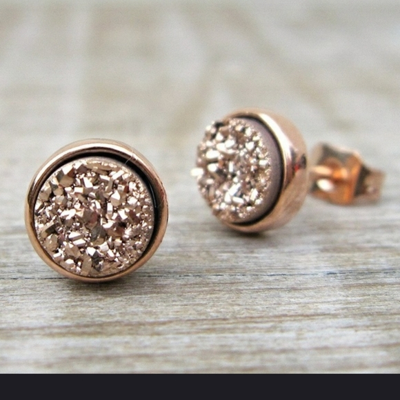 Jewelry - Stainless natural Druzy Opal gemstone